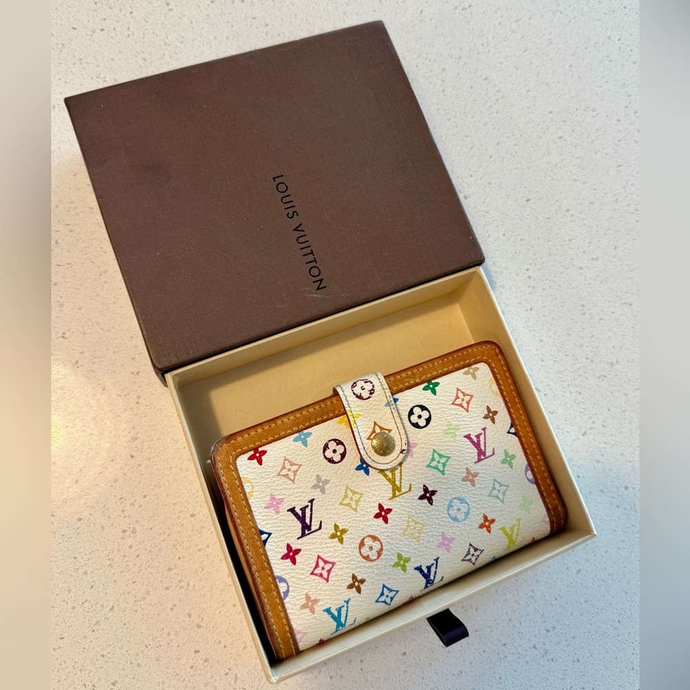 Louis Vuitton White Murakami Vintage Monogram Wallet
